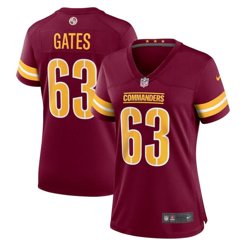 Nick Gates Washington Commanders Women's Game Player Jersey - Burgundy | Nike on sale
