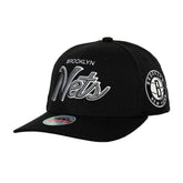 Brooklyn Nets MVP Team Script 2.0 Stretch-Snapback Hat - Black | Mitchell & Ness outlet