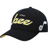 Utah Jazz MVP Team Script 2.0 Stretch Snapback Hat - Black | Mitchell & Ness outlet