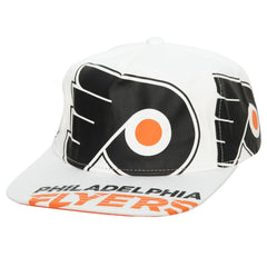 Philadelphia Flyers Mitchell & Ness In Your Face Deadstock Snapback Hat White