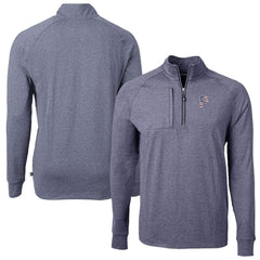 Pittsburgh Pirates Cutter & Buck Americana Logo Adapt Eco Knit Stretch Recycled Quarter-Zip Pullover Top - Heather Navy