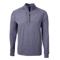 Pittsburgh Pirates Cutter & Buck Americana Logo Adapt Eco Knit Stretch Recycled Quarter-Zip Pullover Top - Heather Navy