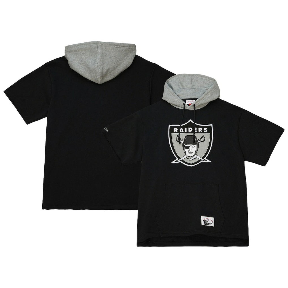 Las Vegas Raiders Postgame Short Sleeve Hoodie - Black outlet