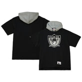 Las Vegas Raiders Postgame Short Sleeve Hoodie - Black outlet