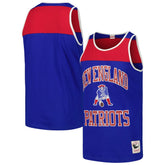 New England Patriots Heritage Colorblock Tank Top - Royal/Red on sale