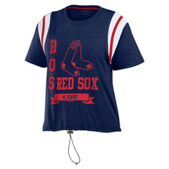 Boston Red Sox WEAR by Erin Andrews Women's Cinched Colorblock T-Shirt - Navy