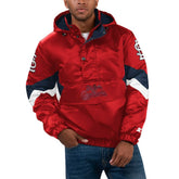 St. Louis Cardinals Starter Force Play II Half-Zip Hooded Jacket - Red