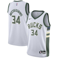 Giannis Antetokounmpo Milwaukee Bucks Youth Swingman Jersey - Association Edition - White | Nike discount