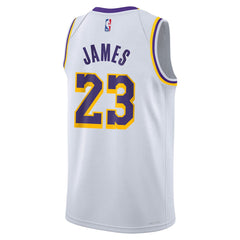 LeBron James Los Angeles Lakers Youth Swingman Jersey - Association Edition - White | Nike for sale