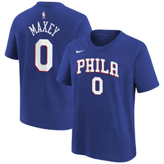 Tyrese Maxey Philadelphia 76ers Youth Icon Name & Number T-Shirt - Royal for sale