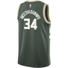 Giannis Antetokounmpo Milwaukee Bucks Youth Swingman Jersey - Icon Edition - Hunter Green | Nike discount
