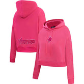Minnesota Vikings Pro Standard Women's Triple Pink Cropped Pullover Hoodie on sale