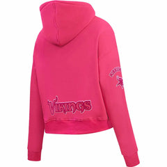 Minnesota Vikings Pro Standard Women's Triple Pink Cropped Pullover Hoodie on sale