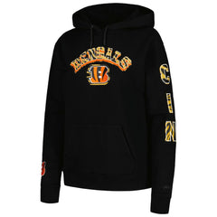 Cincinnati Bengals Pro Standard Women's Animal Print Fleece Pullover Hoodie - Black sale