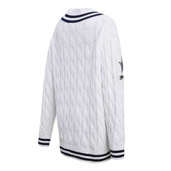 Dallas Cowboys Pro Standard Women's Prep V-Neck Pullover Sweater - White on sale