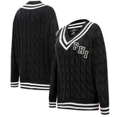 Philadelphia Eagles Pro Standard Women's Prep V-Neck Pullover Sweater - Black sale