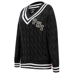 Philadelphia Eagles Pro Standard Women's Prep V-Neck Pullover Sweater - Black sale
