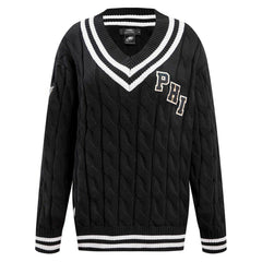 Philadelphia Eagles Pro Standard Women's Prep V-Neck Pullover Sweater - Black sale