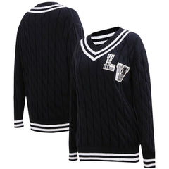 Las Vegas Raiders Pro Standard Women's Prep V-Neck Pullover Sweater - Black online