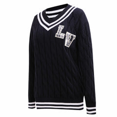 Las Vegas Raiders Pro Standard Women's Prep V-Neck Pullover Sweater - Black online