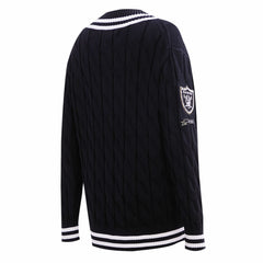Las Vegas Raiders Pro Standard Women's Prep V-Neck Pullover Sweater - Black online
