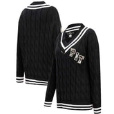 Pittsburgh Steelers Pro Standard Women's Prep V-Neck Pullover Sweater - Black outlet