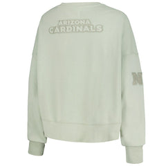 Arizona Cardinals Pro Standard Women's Oversized Cropped Neutral Pullover Sweatshirt - Light Green discount