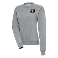 Houston Astros Antigua Women's Brushed Metallic Victory Pullover Sweatshirt - Heather Gray