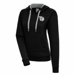 Cleveland Guardians Antigua Women's Brushed Metallic Victory Pullover Hoodie - Black