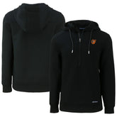 Baltimore Orioles Cutter & Buck Roam Eco Half-Zip Recycled Pullover Hoodie - Black