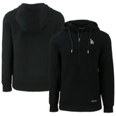 Los Angeles Dodgers Cutter & Buck Roam Eco Half-Zip Recycled Pullover Hoodie - Black