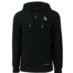 Los Angeles Dodgers Cutter & Buck Roam Eco Half-Zip Recycled Pullover Hoodie - Black
