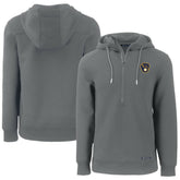 Milwaukee Brewers Cutter & Buck Roam Eco Half-Zip Recycled Pullover Hoodie - Gray