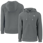 New York Yankees Cutter & Buck Roam Eco Half-Zip Recycled Pullover Hoodie - Gray
