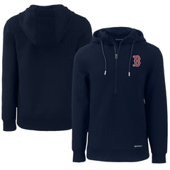 Boston Red Sox Cutter & Buck Roam Eco Half-Zip Recycled Pullover Hoodie - Navy