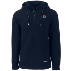 Chicago Cubs Cutter & Buck Roam Eco Half-Zip Recycled Pullover Hoodie - Navy