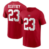 Christian McCaffrey San Francisco 49ers Player Name & Number T-Shirt - Scarlet | Nike sale