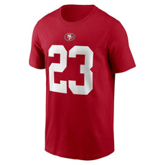 Christian McCaffrey San Francisco 49ers Player Name & Number T-Shirt - Scarlet | Nike sale