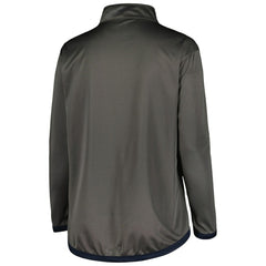 New York Yankees Profile Women's Plus Size Quarter-Zip Jacket - Charcoal