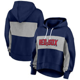 Boston Red Sox Profile Women's Plus Size Pullover Hoodie - Navy