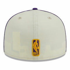 Los Angeles Lakers Piping 2-Tone 59FIFTY Fitted Hat - Cream/Purple | New Era outlet