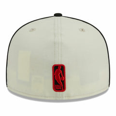 Portland Trail Blazers Piping 2-Tone 59FIFTY Fitted Hat - Cream/Black | New Era sale