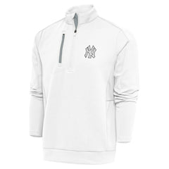 New York Yankees Antigua Metallic Generation Quarter-Zip Pullover Top - White | New Era