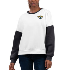 Jacksonville Jaguars G-III 4Her by Carl Banks Women's A-Game Pullover Sweatshirt - White sale