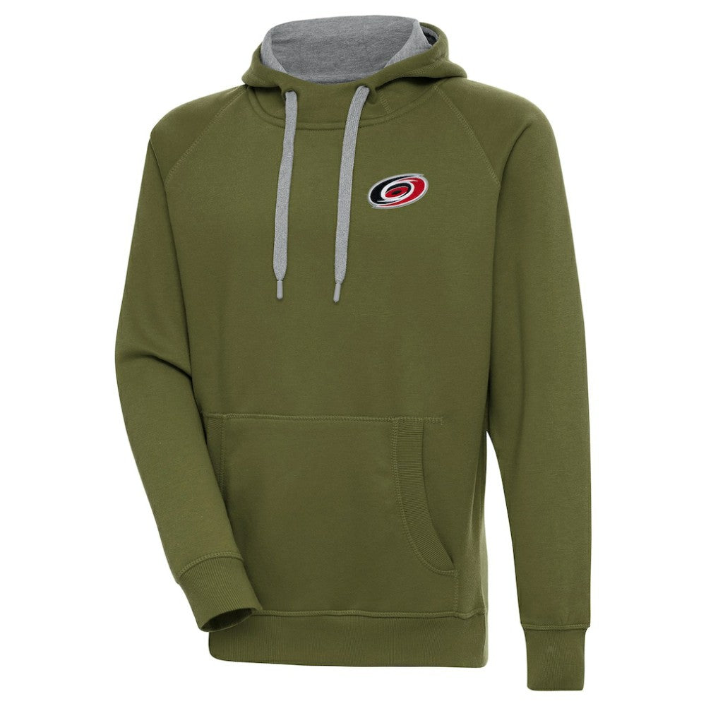 Carolina Hurricanes Antigua Victory Pullover Hoodie Olive