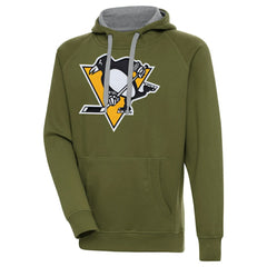Pittsburgh Penguins Antigua Victory Pullover Hoodie Olive