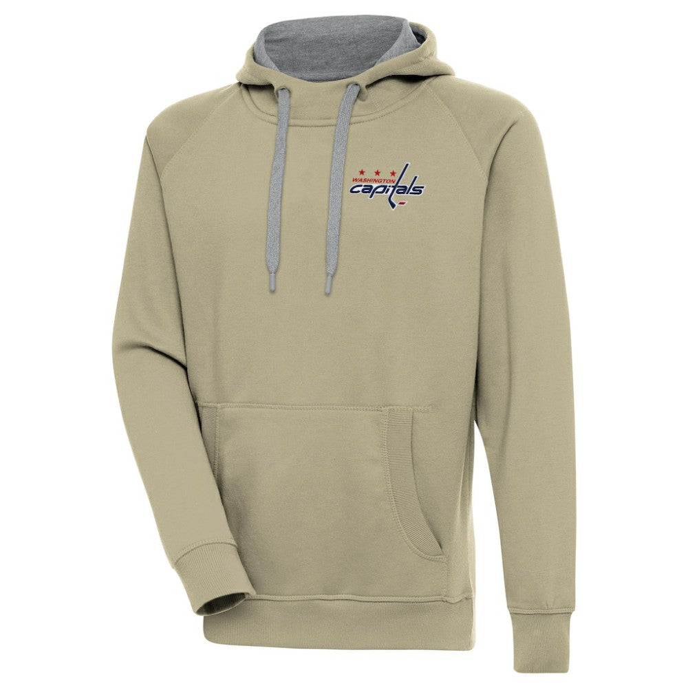 Washington Capitals Antigua Victory Pullover Hoodie Khaki
