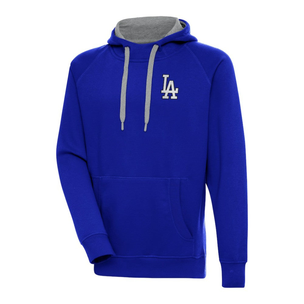 Los Angeles Dodgers Antigua Metallic Victory Pullover Hoodie - Royal