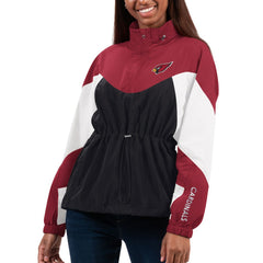 Arizona Cardinals G-III 4Her by Carl Banks Women's Tie Breaker Lightweight Quarter-Zip Jacket - Black/Cardinal cheap