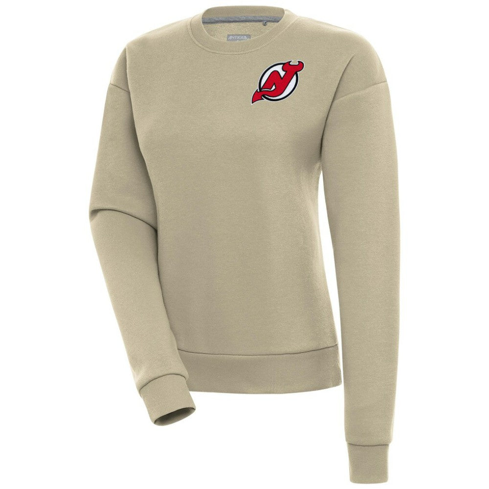 New Jersey Devils Antigua Women's Victory Pullover Sweatshirt Khaki